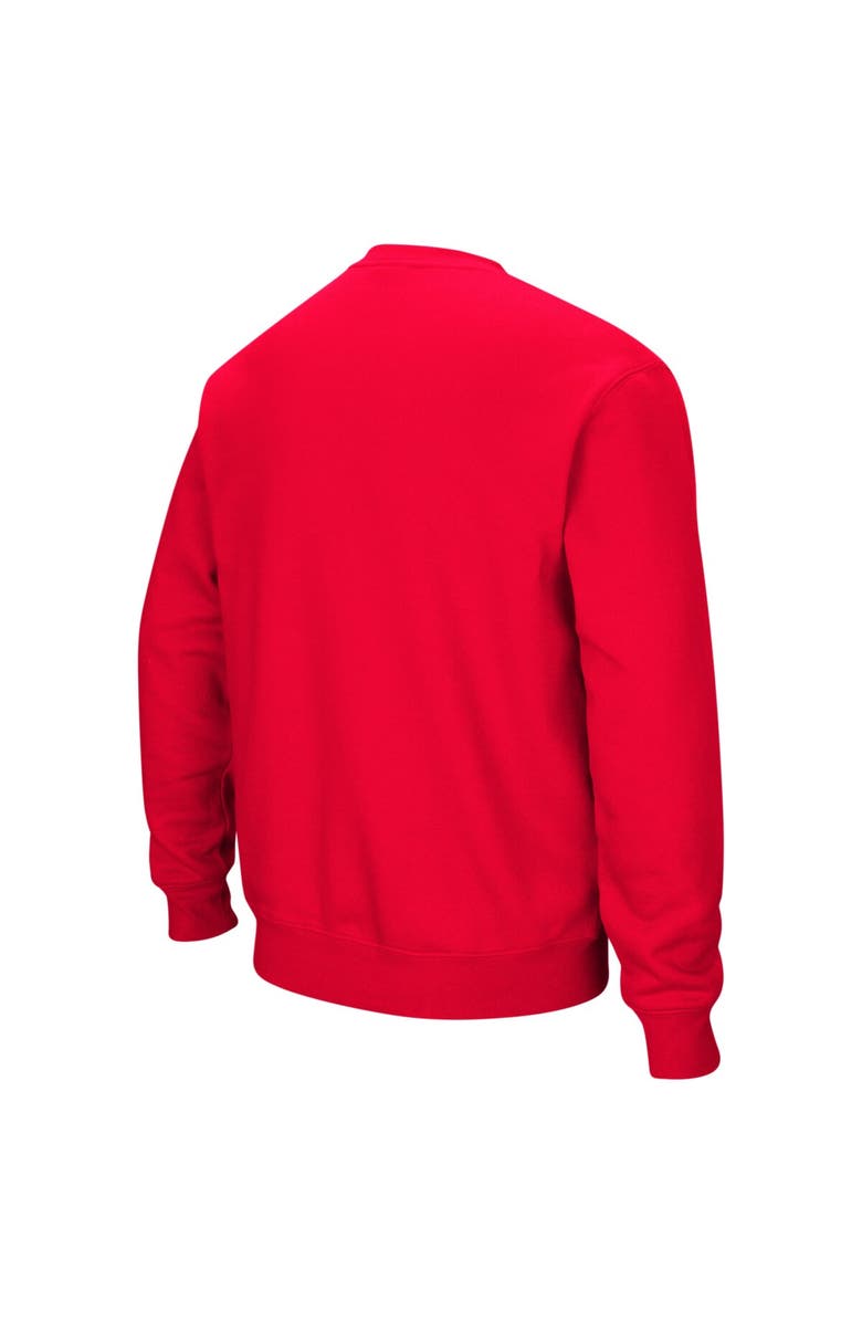 COLOSSEUM Men's Colosseum Scarlet Rutgers Scarlet Knights Arch & Logo Crew Neck Sweatshirt, Alternate, color, Scarlet