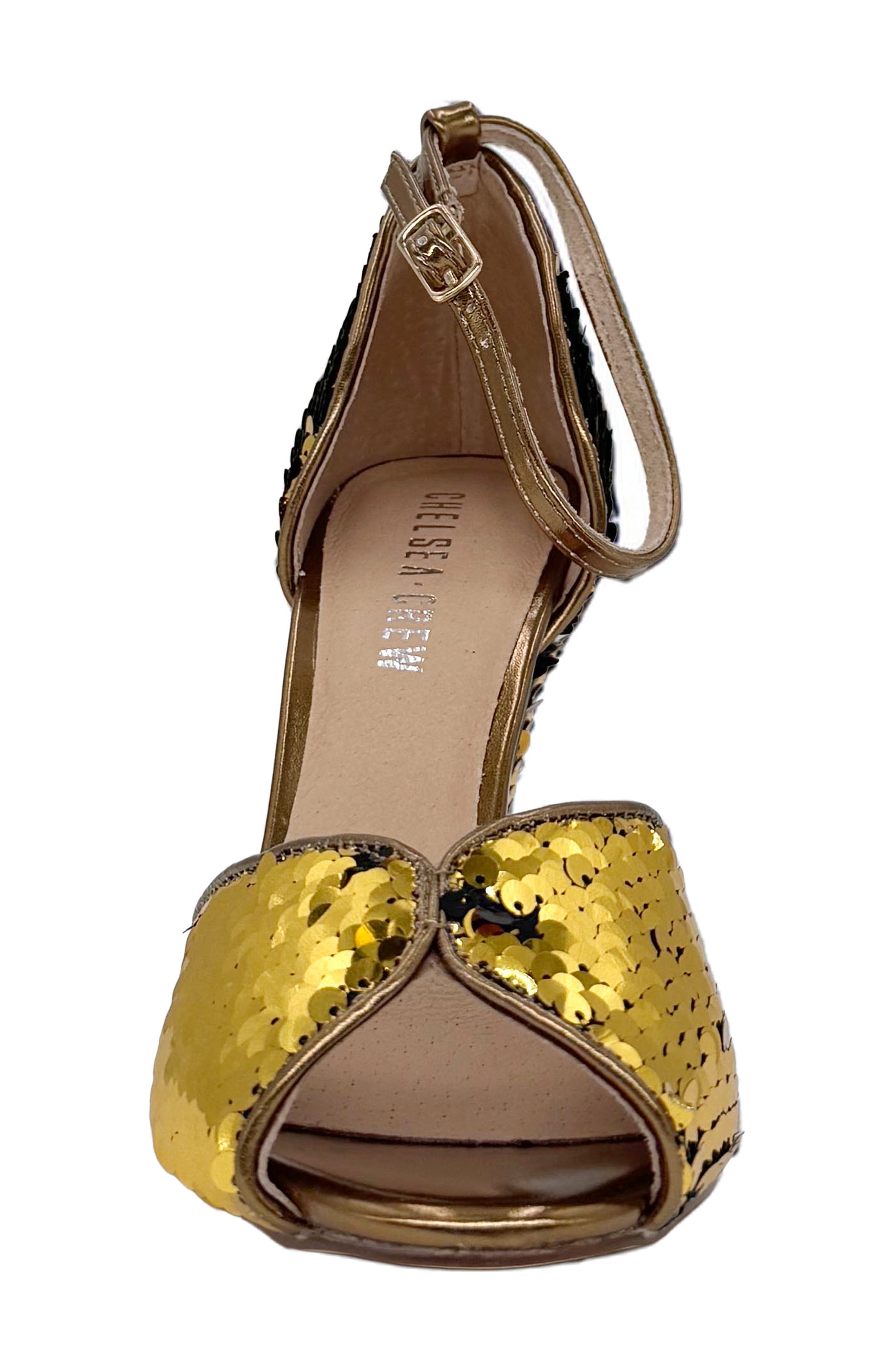 Lola Metallic Ankle Strap Sandal, Alternate, color, GOLD