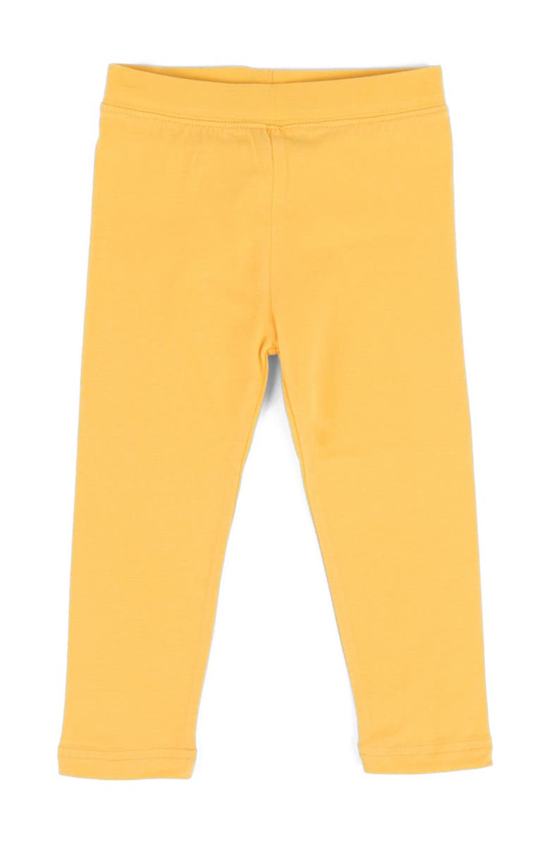 Leveret Girls Cotton Leggings, Solid Colors, Main, color, Yellow