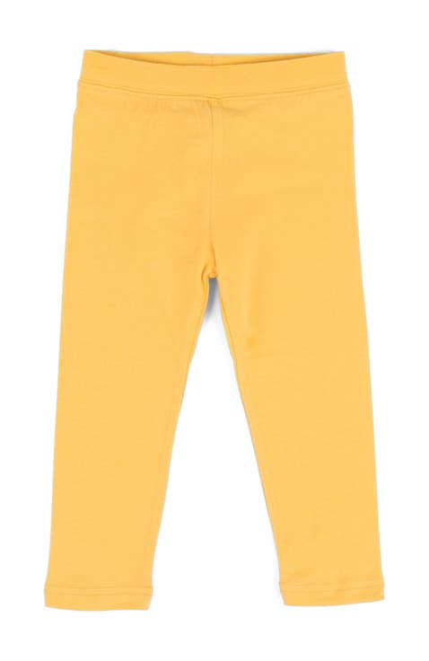 Girls Cotton Leggings, Solid Colors