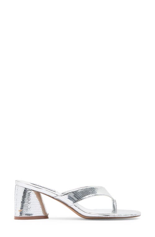 Steve Madden Kitana Block Heel Slide Sandal In Silver