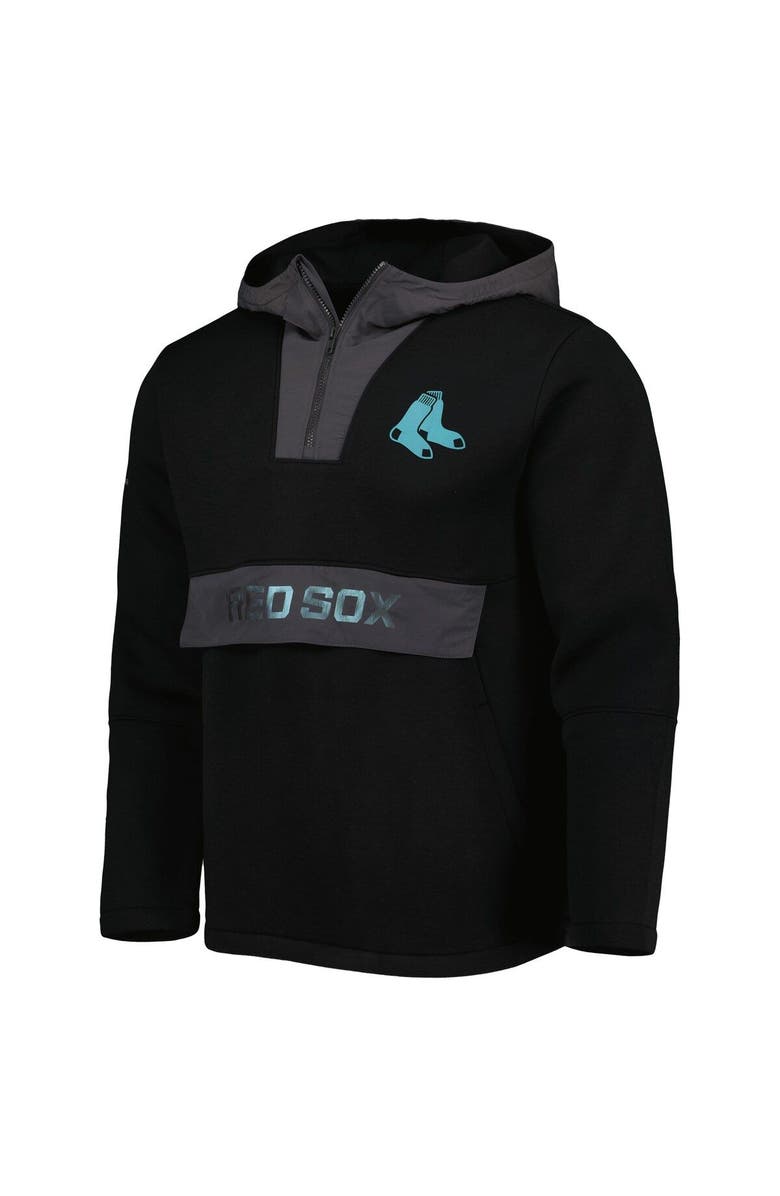 LEVELWEAR Men's Levelwear Black Boston Red Sox Ruckus Quarter-Zip Hoodie, Alternate, color, 