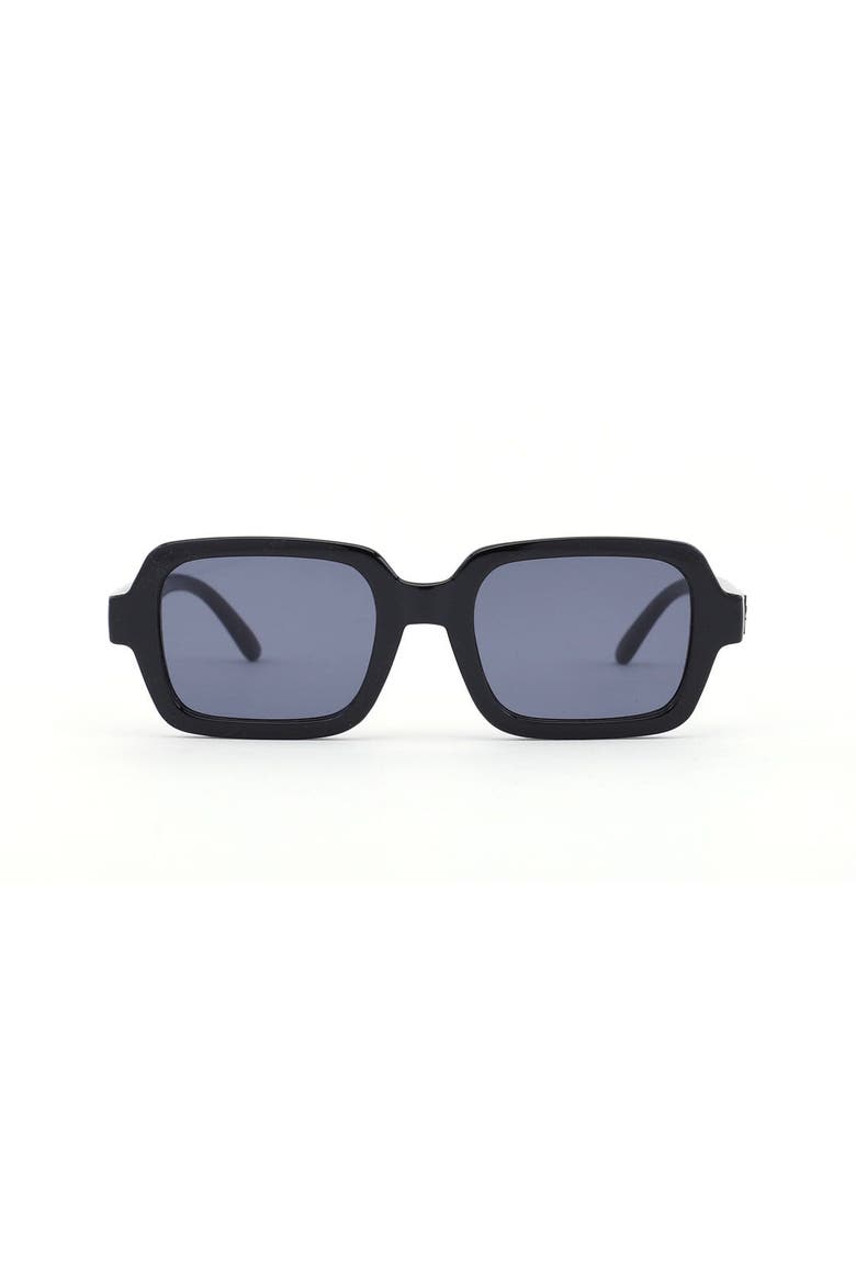 Hollow Sunglasses, Main, color, Gloss Black