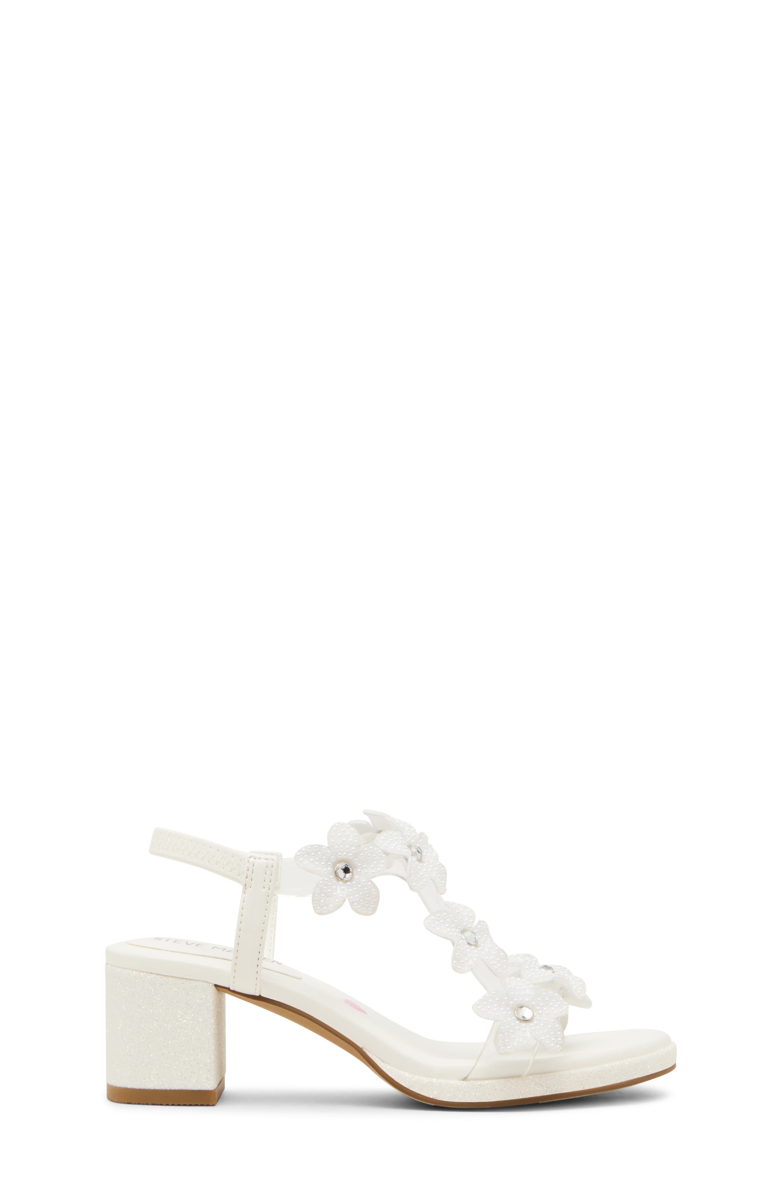 Steve Madden Kids' Jsavvy Slingback Sandal, Alternate, color, White