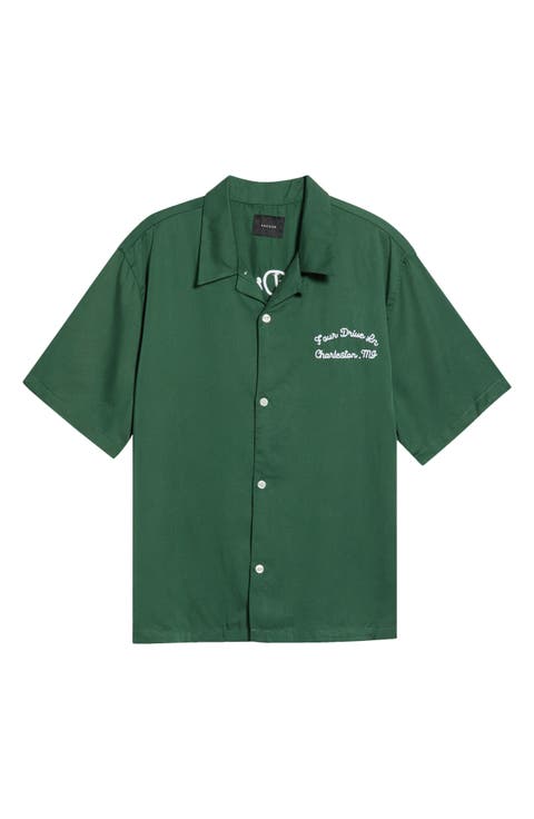 Four Drive Embroidered Camp Shirt