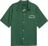 PacSun Four Drive Embroidered Camp Shirt