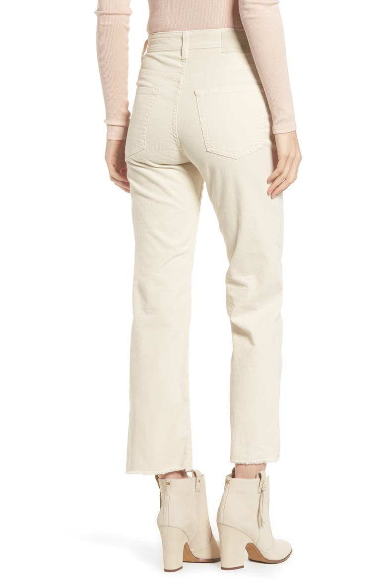 The Rhett High Waist Crop Corduroy Jeans, Alternate, color, 1 YEAR IVORY DUST