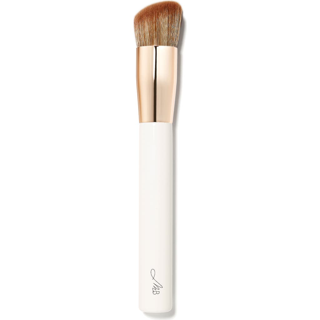 Monika Blunder Synthetic Angled Buffing Brush In White/synthetic