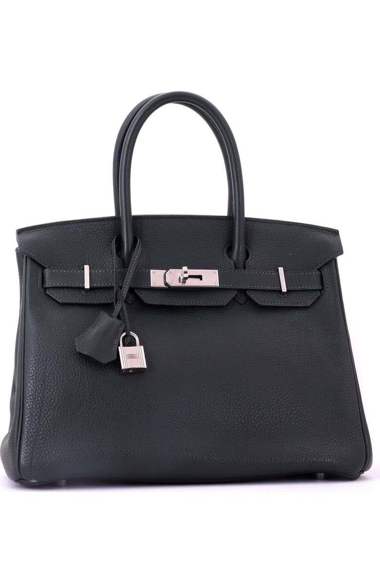 Pre-Owned Hermes Birkin Handbag Green Togo with Palladium Hardware 30, Alternate, color, Vert Fonce