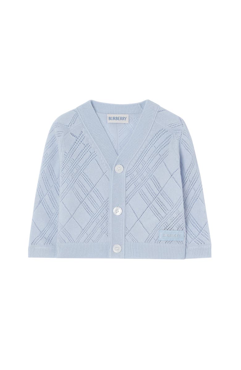 Burberry Check Cashmere Two-piece Set, Alternate, color, Dusty Blue
