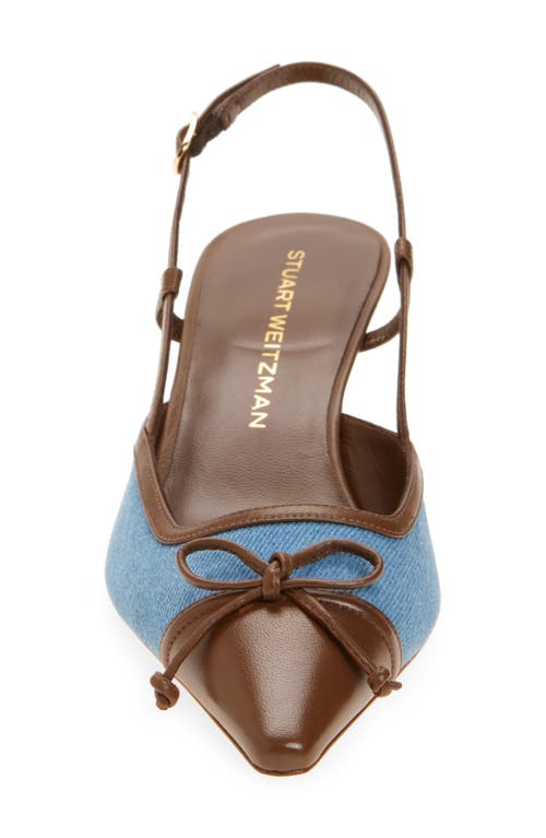 Stuart Weitzman Kitty Slingback 50 Pump In Washed/coffee