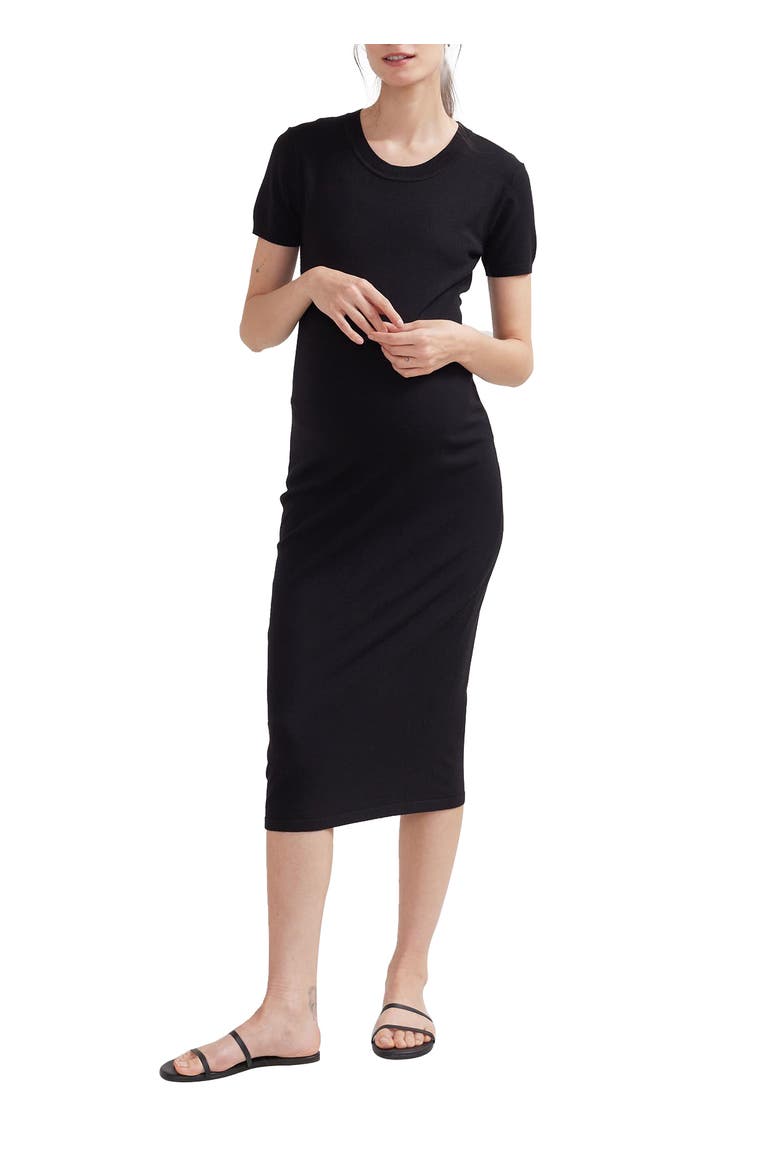 The Softsculpt Knit Eliza Maternity Dress, Main, color, Black
