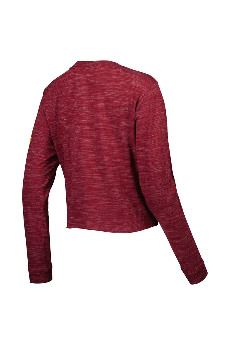 Women's New Era Burgundy Washington Commanders Crop Long Sleeve T-Shirt, Alternate, color, Burgundy