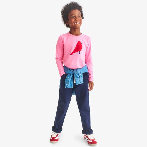 Primary Kids Long Sleeve Cardinal Tee In Pink