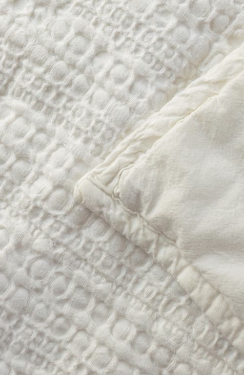 Woven & Weft Waffle Weave 3-piece Quilt Set In Brown