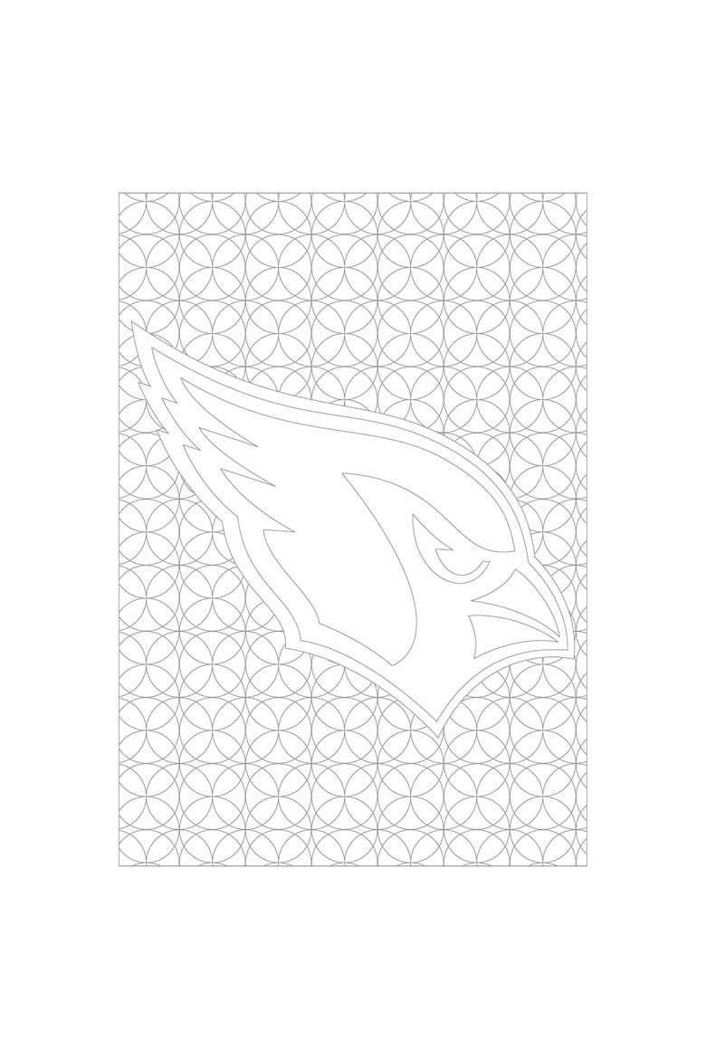 In the Sports Zone   NFL Adult Coloring Book, Arizona Cardinals, Alternate, color, Multicolored