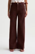 AG Saige High Waist Raw Hem Wide Leg Jeans