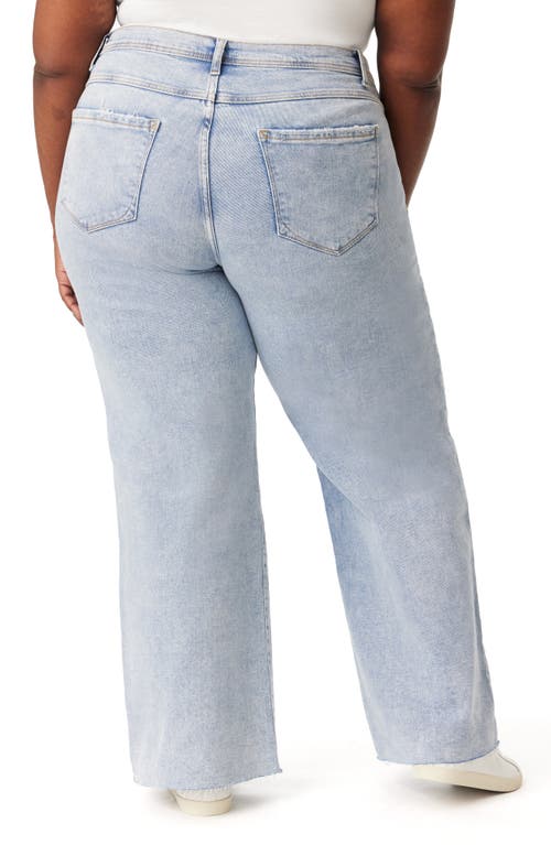 Kensie Kaya High Waist Wide Leg Jeans In Blue