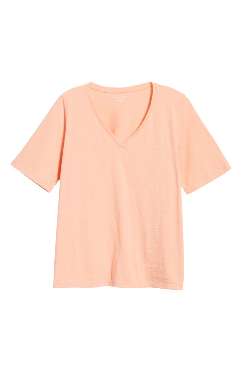 Eileen Fisher V-Neck Organic Cotton Tee, Alternate, color,