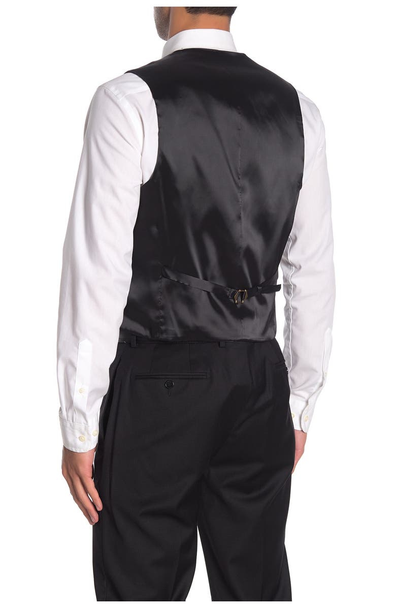 Calvin Klein Black Twill Slim Fit Suit Separate Vest, Alternate, color, 