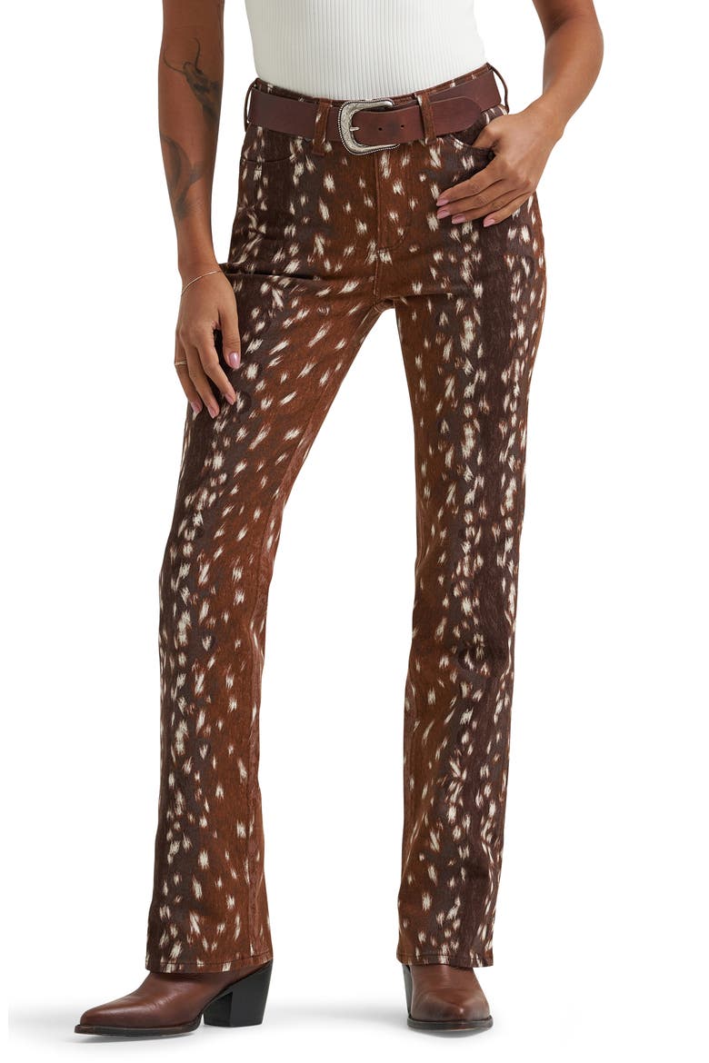 High Waist Bootcut Jeans, Main, color, FAWN