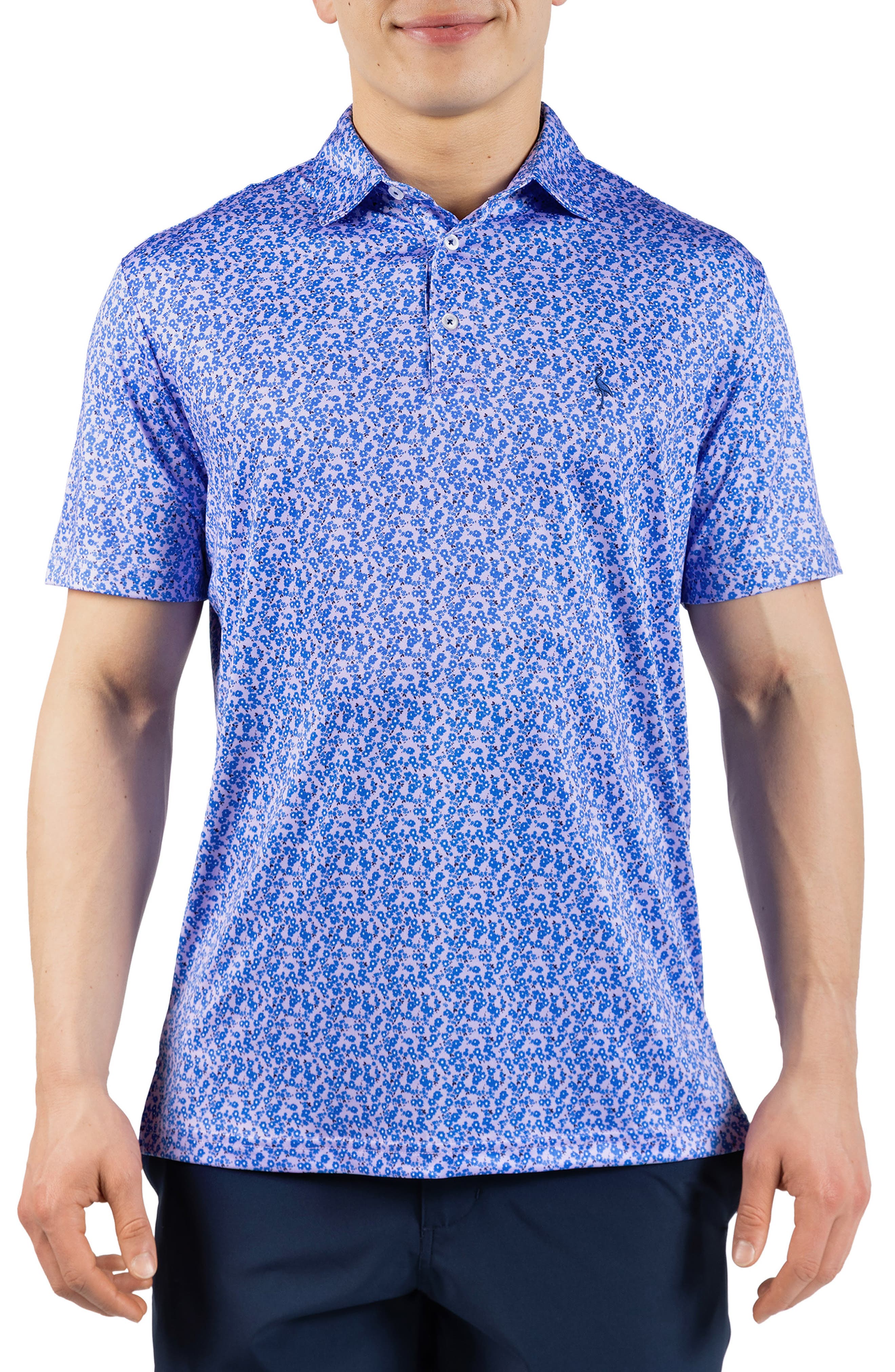 TailorByrd Floral Dreams Print Performance Polo