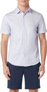 Bugatchi Miles OoohCotton® Floral Short Sleeve Button-Up Shirt