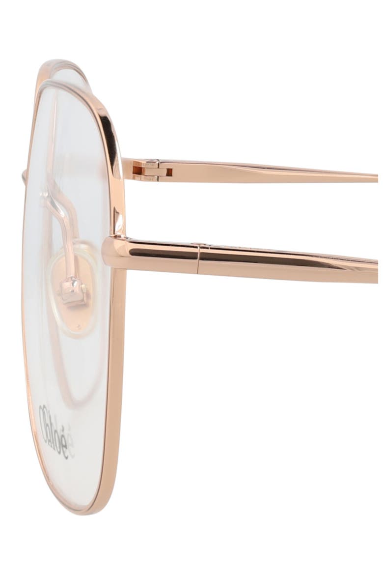 59mm Square Optical Glasses, Alternate, color, LIGHT GOLD TRANSPARENT