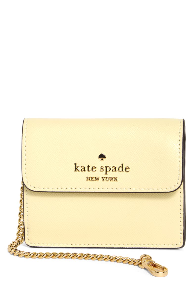 madison small wallet on a chain, Main, color, LEMON FONDANT