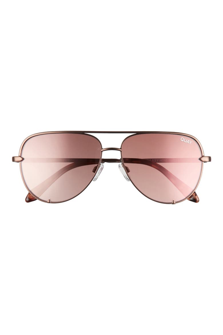 Australia High Key Mini 53mm Tinted Aviator Sunglasses, Main, color, BRONZE / BROWN TO PINK MIRROR