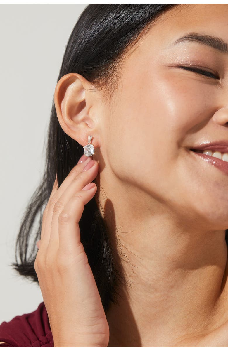 Nadri A la Carte Cubic Zirconia Drop Earrings, Alternate, color, Gold