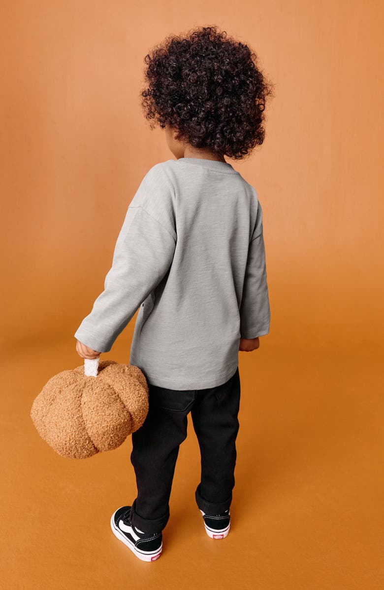 NEXT Kids' Halloween Long Sleeve Cotton Graphic T-Shirt, Alternate, color, Grey