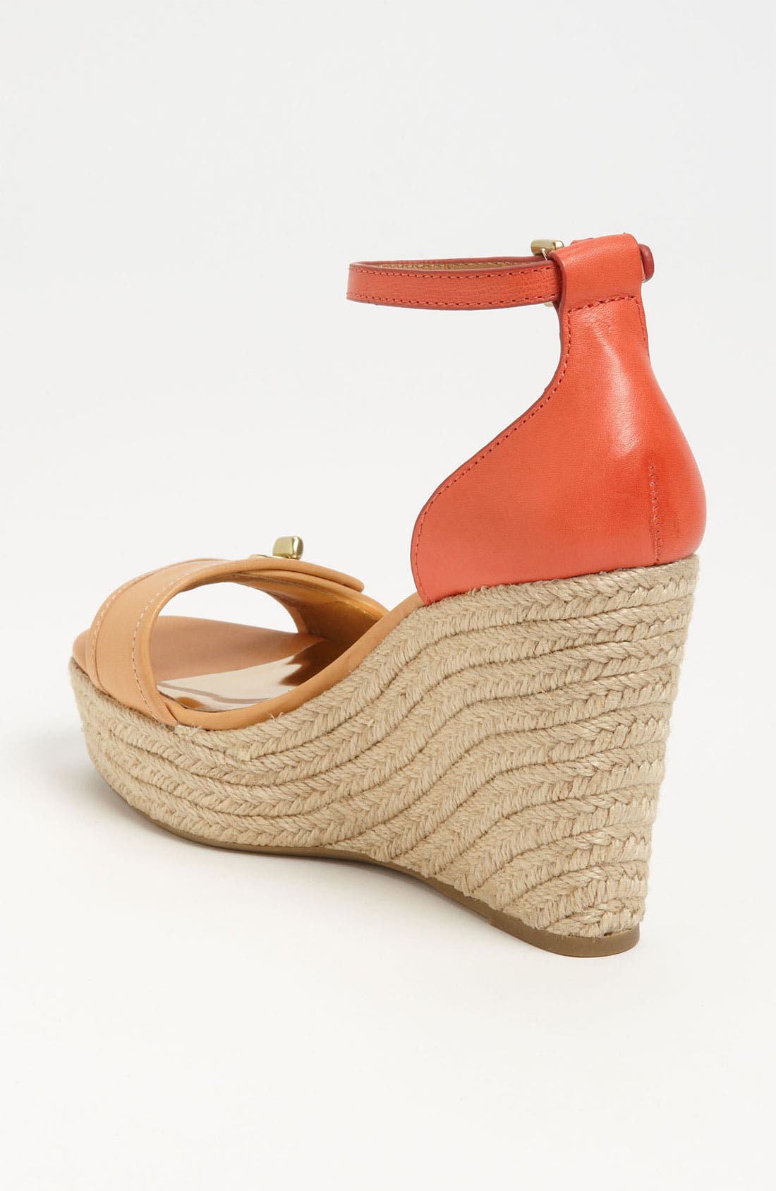 'Glinda' Sandal, Alternate, color, LIGHT TAN/ BRIGHT CORAL