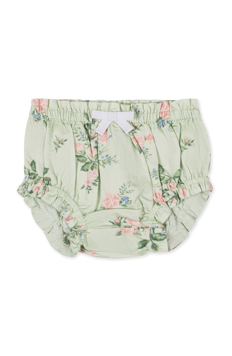 Hope & Henry Organic Flutter Sleeve Sateen Dress with Peter Pan Collar, Alternate, color, Chateau Floral