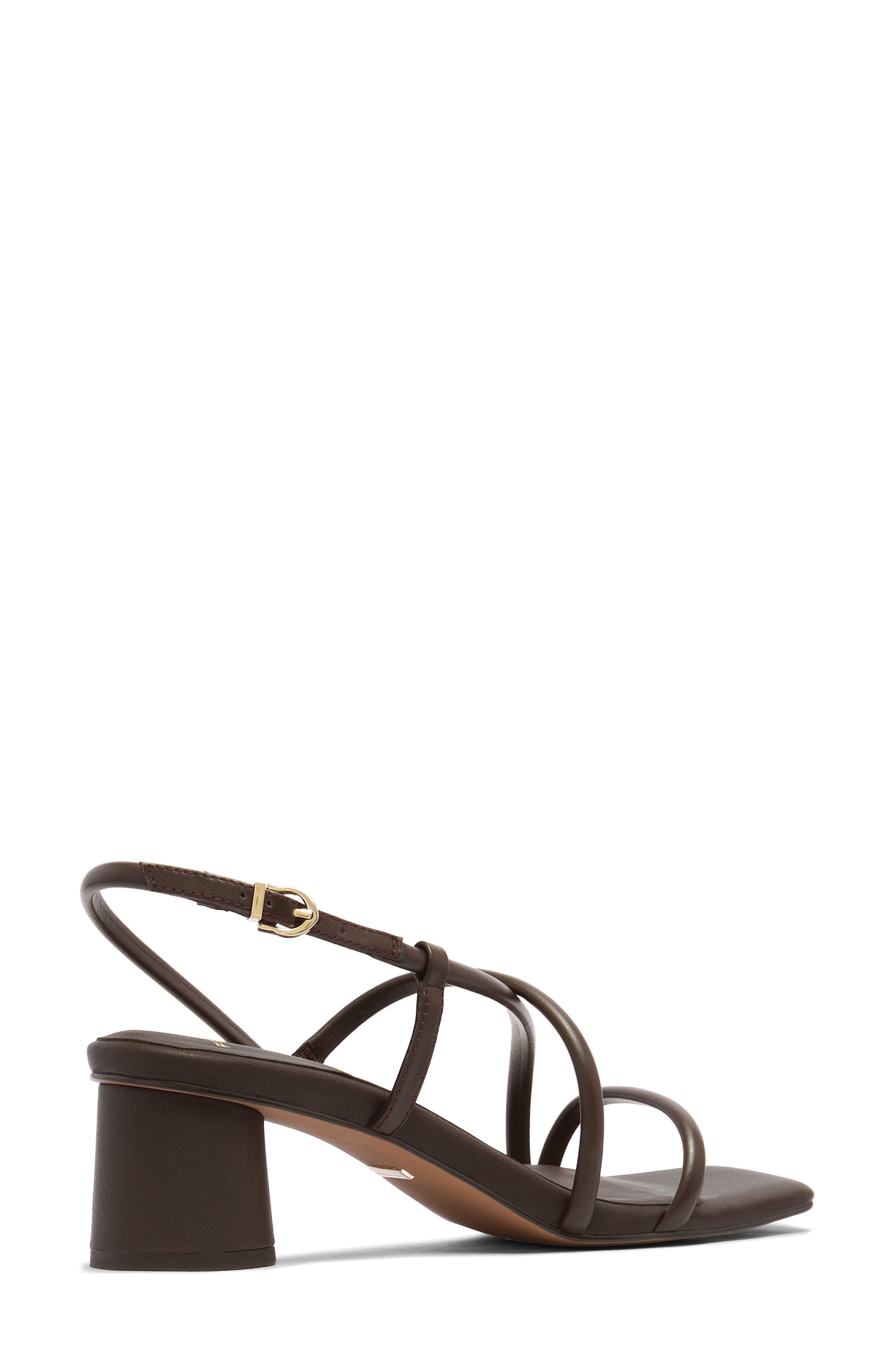 Lottie Leather Sandal, Alternate, color, CHOCOLATE