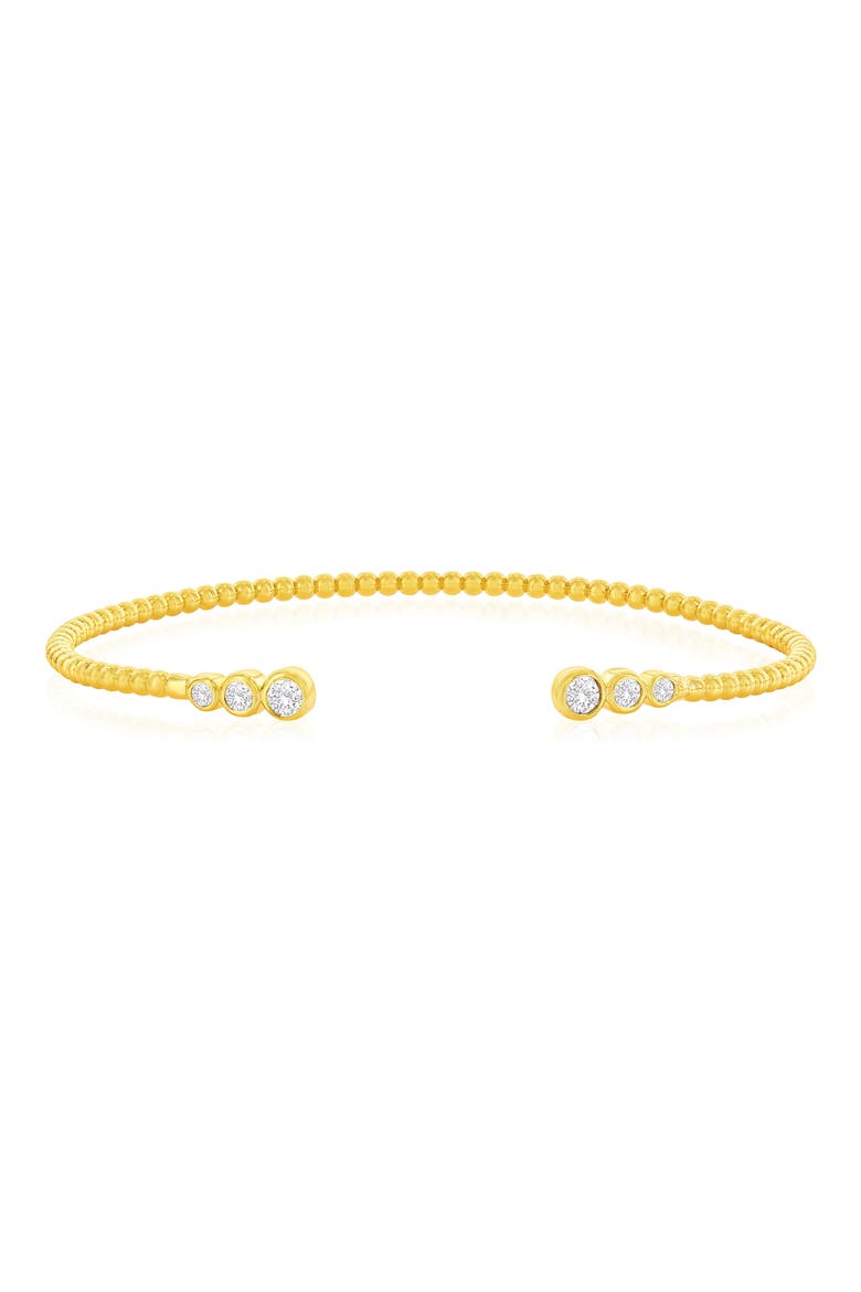 Graduated Cubic Zirconia Bangle Bracelet, Main, color, GOLD