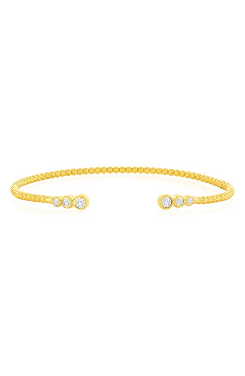 Graduated Cubic Zirconia Bangle Bracelet