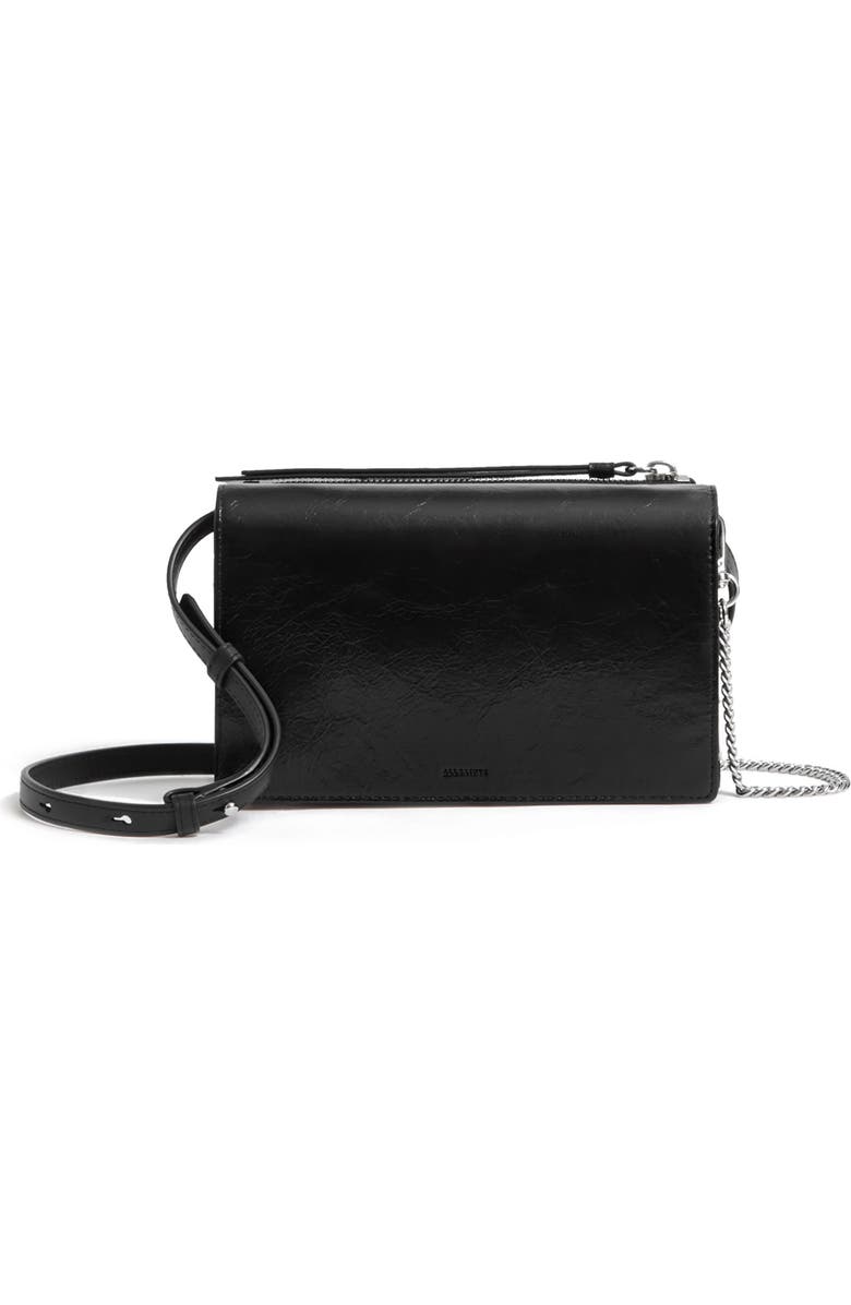 AllSaints Fetch Leather Bag, Main, color,