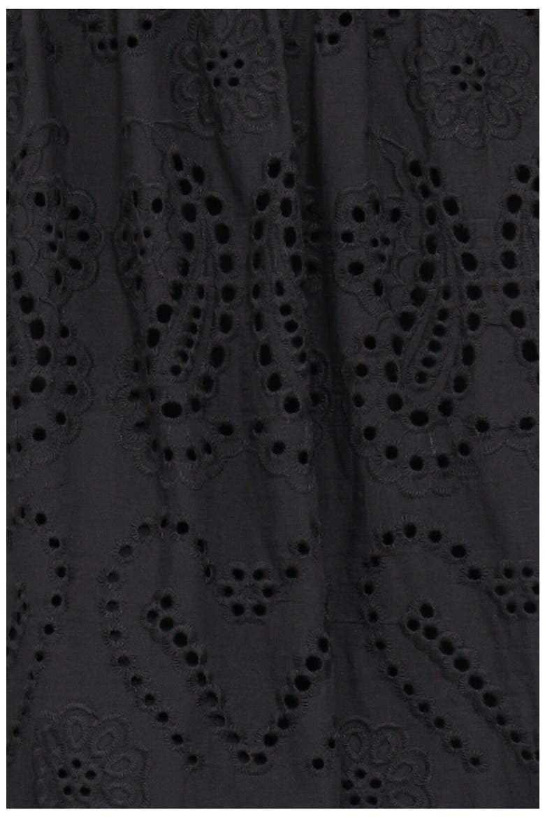 Isabelle Cotton Bow Back Top & Maxi Skirt Set, Alternate, color, BLACK