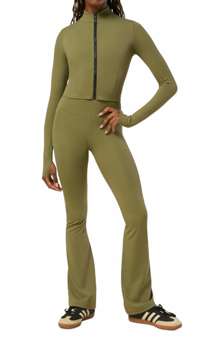 WeWoreWhat Cropped Active Zip-up Jacket, Alternate, color, 