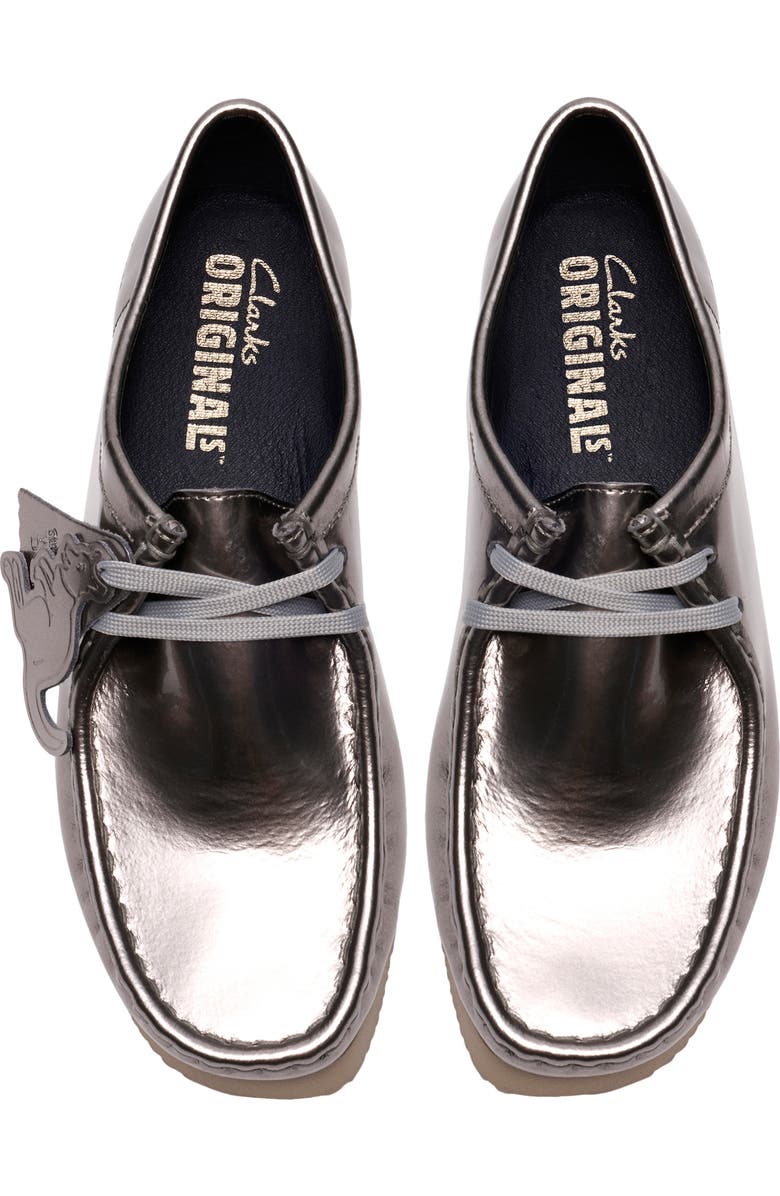 Clarks<sup>®</sup> Originals Wallabee Chukka Shoe, Alternate, color, Silver Patent