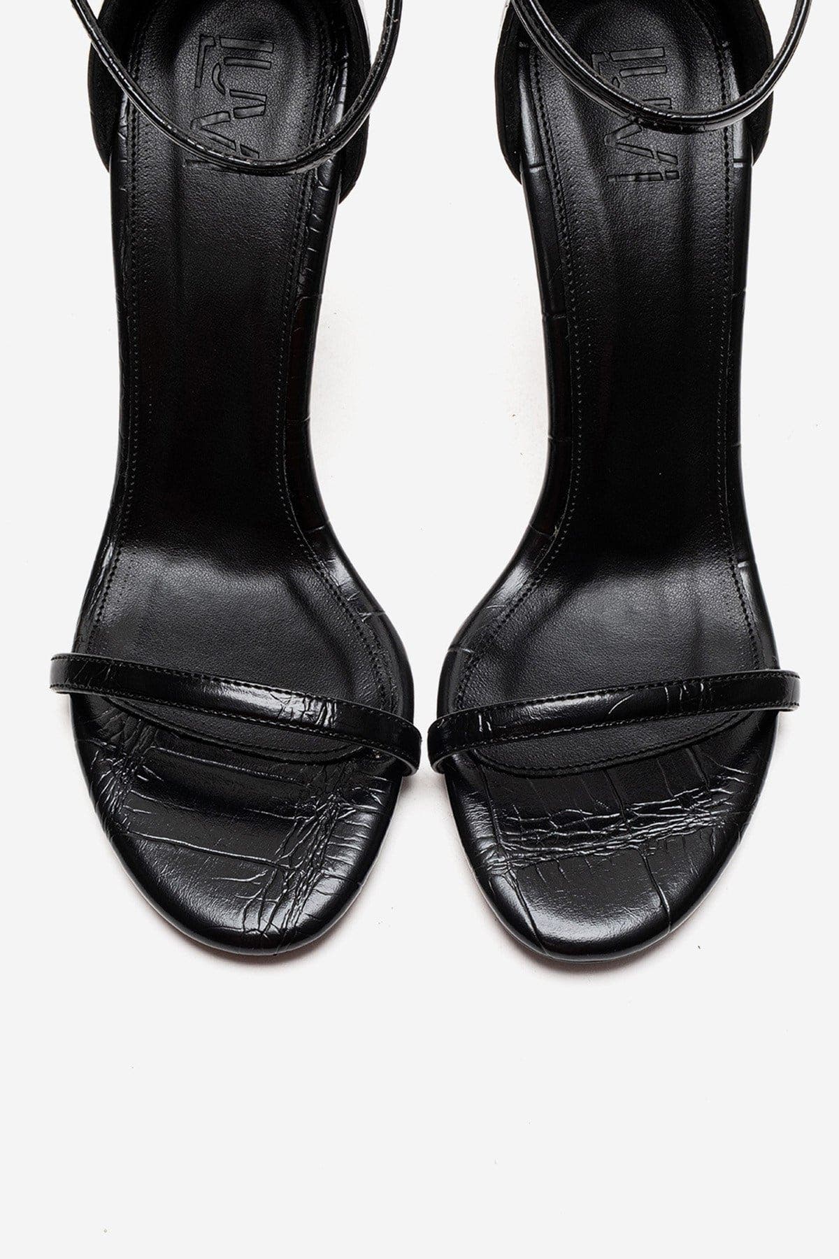 Prologue Shoes Yelena Ankle Strap Stiletto Pump, Alternate, color, Black Print