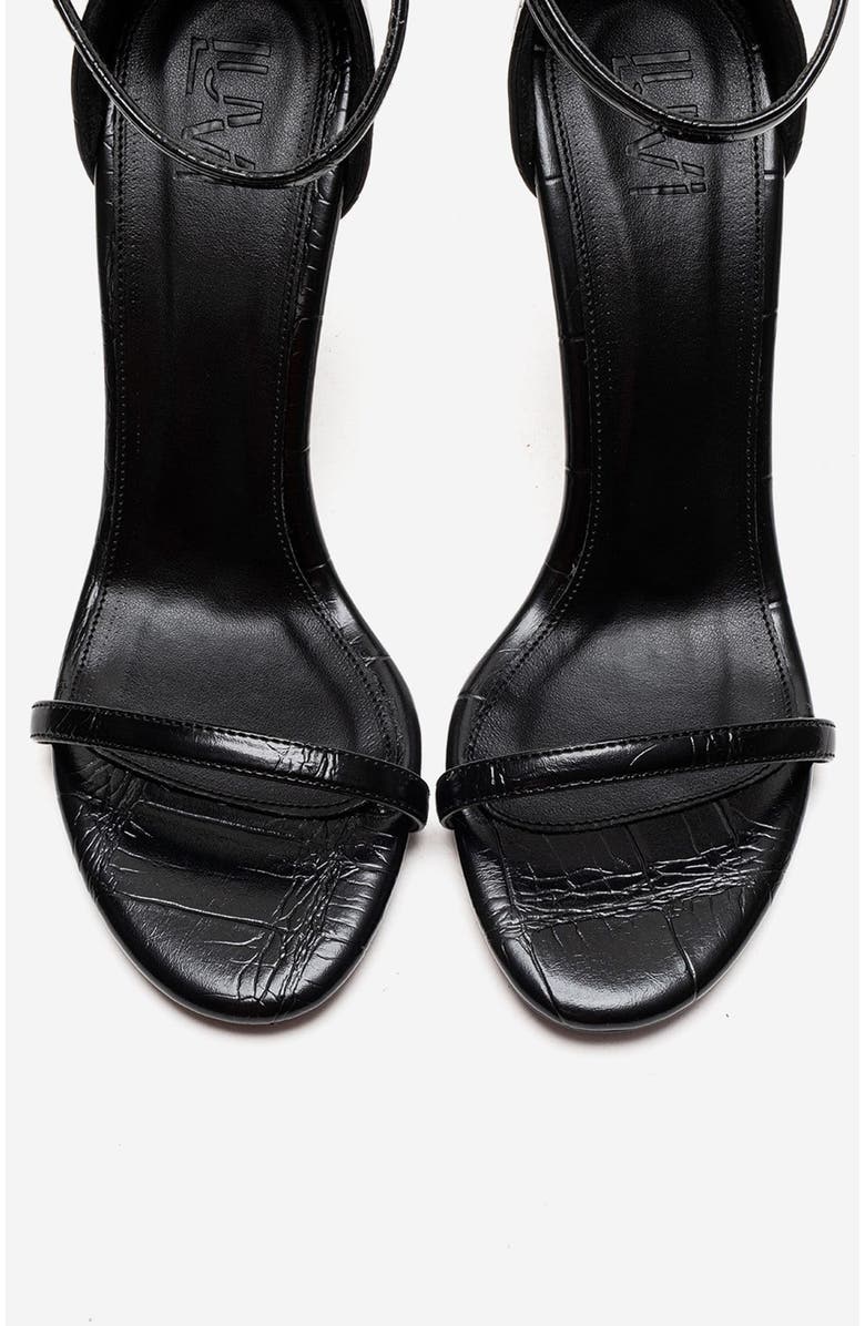 Prologue Shoes Yelena Ankle Strap Stiletto Pump, Alternate, color, Black Print