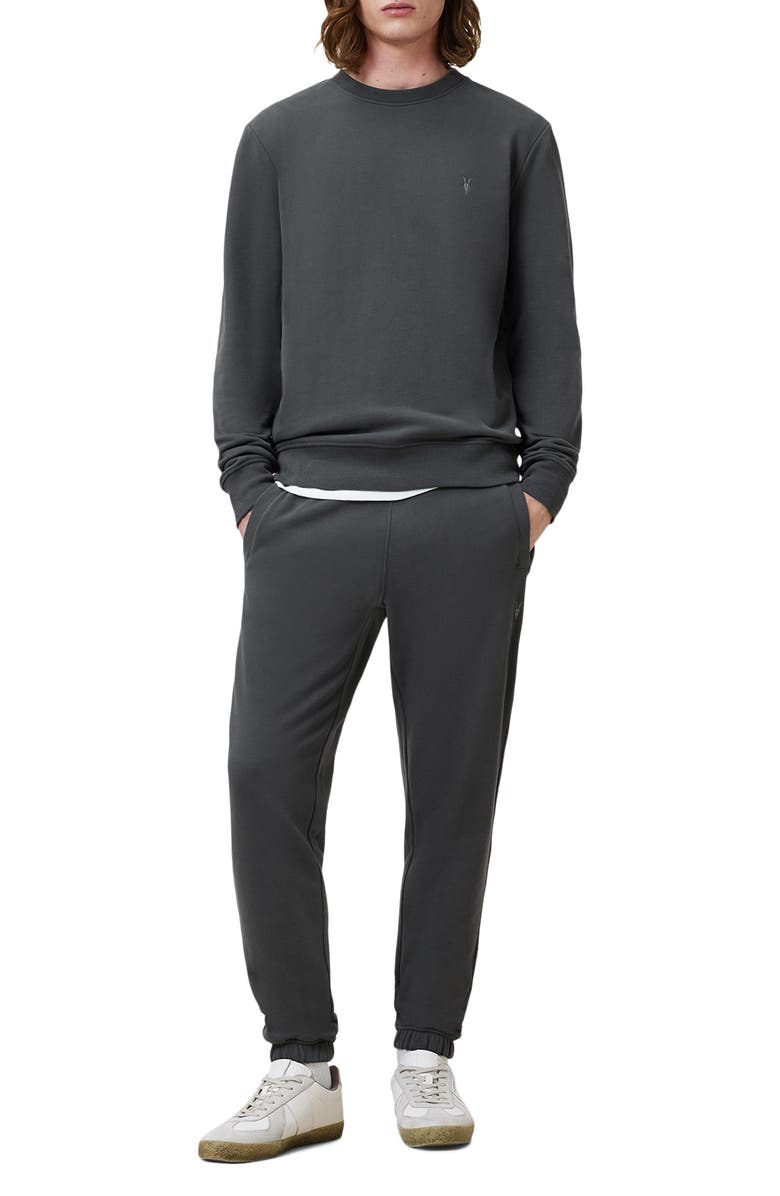 AllSaints Raven Crewneck Sweatshirt, Alternate, color, Carter Grey