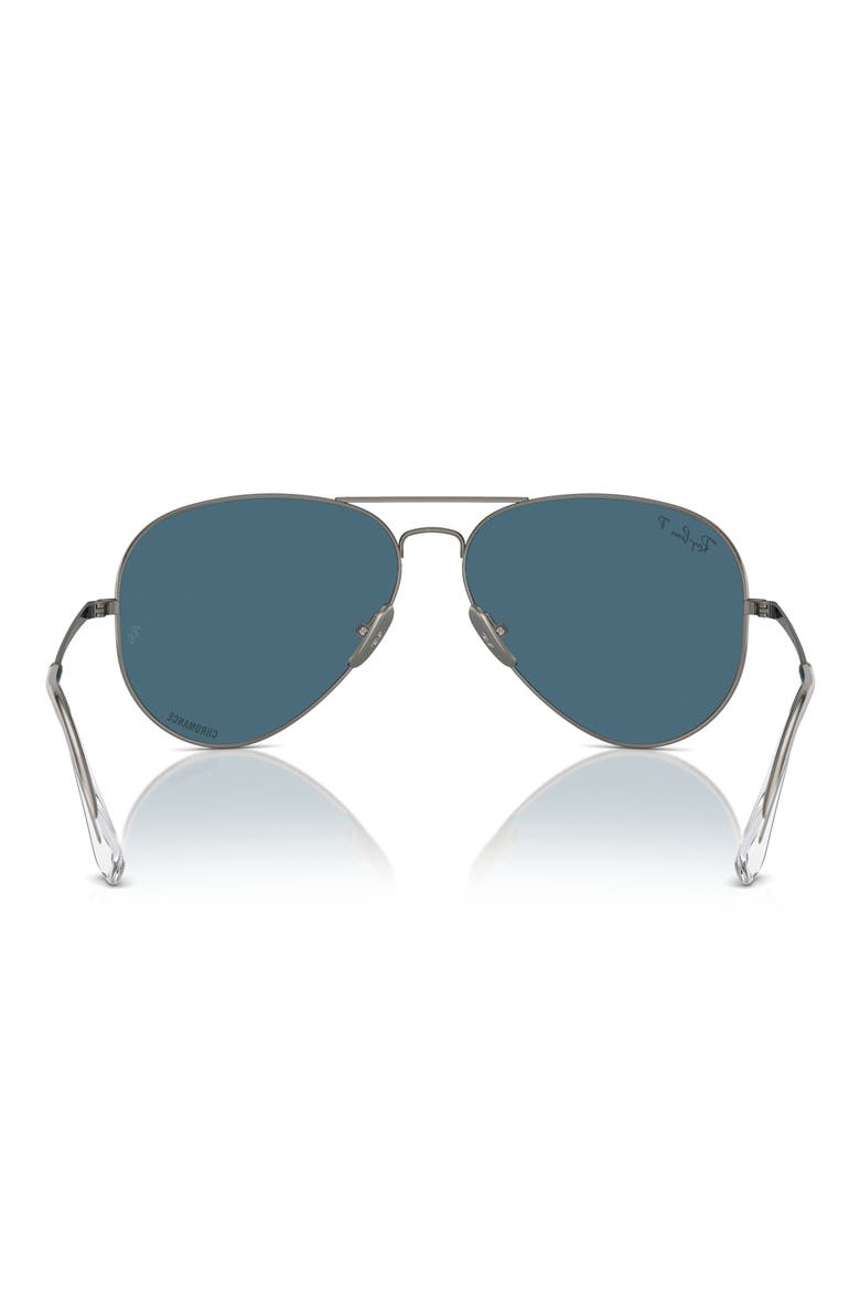 58mm Polarized Oversize Pilot Sunglasses, Alternate, color, POLAR BLUE