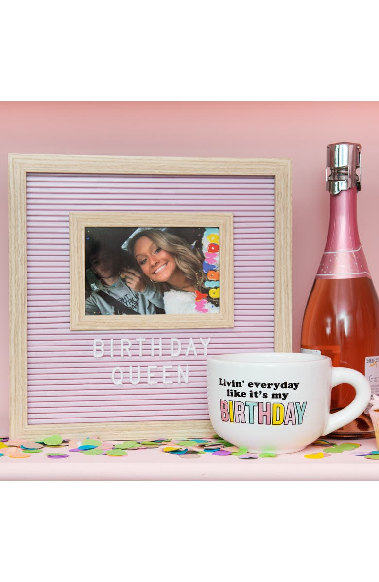 Totalee Gift Like It's My Birthday Cappuccino Mug Ceramic White 24 oz, Alternate, color, White