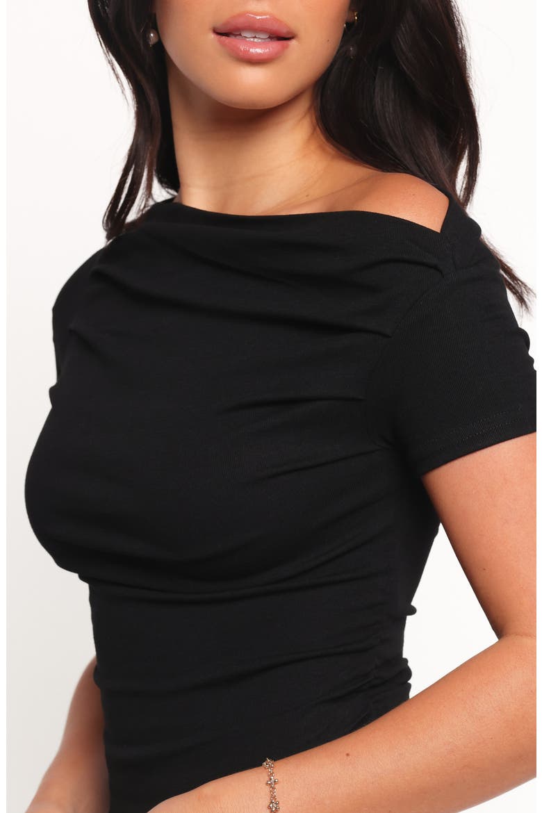 Lailani One-Shoulder Knit Top, Alternate, color, BLACK