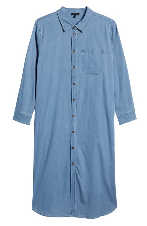Universal Standard Odeon Long Sleeve Chambray Shirtdress In Animal Print