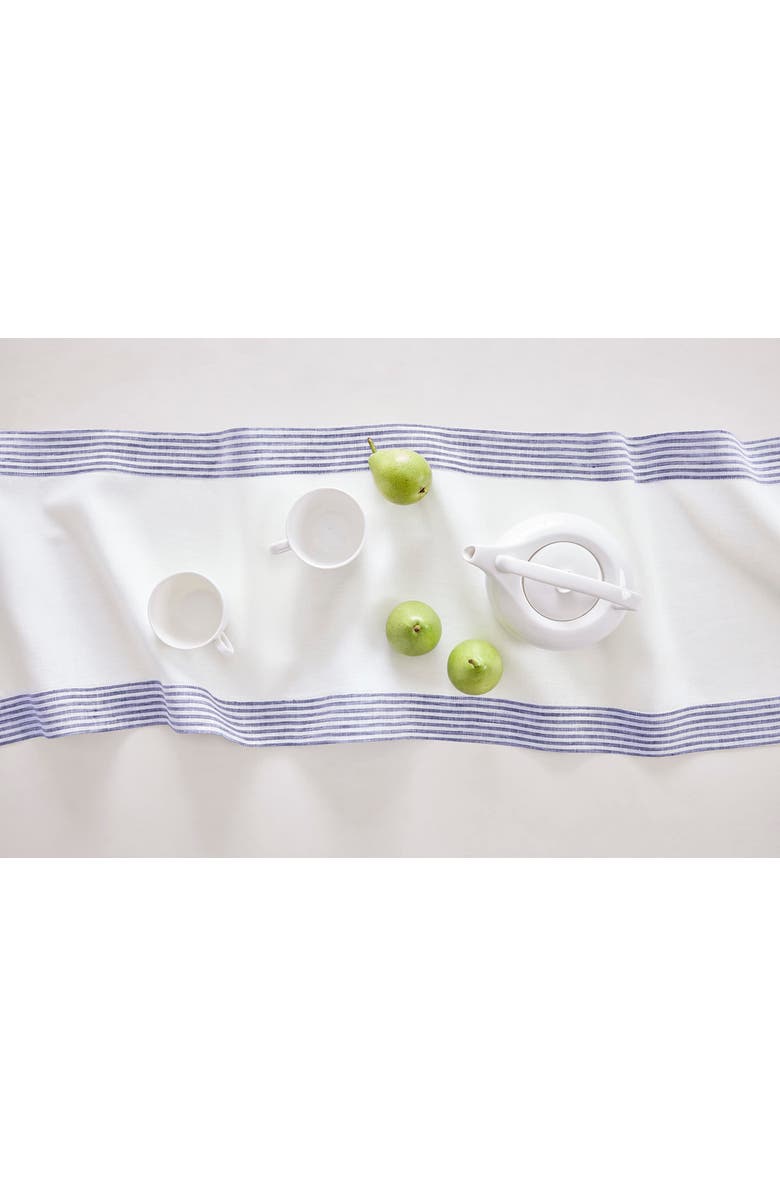 Solino Home Linen Table Runner - Lucca, Alternate, color, Navy