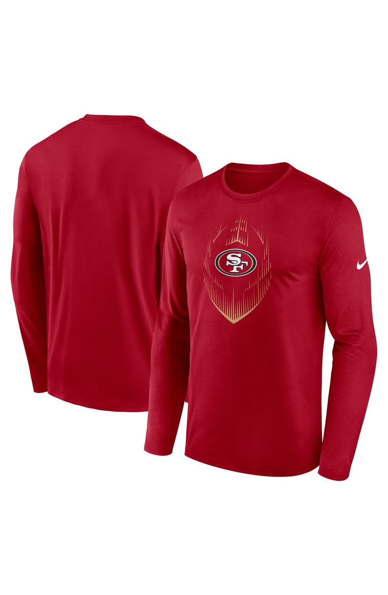Nike Men's Nike Scarlet San Francisco 49ers Icon Legend Performance Long Sleeve T-Shirt, Main, color, Scarlet